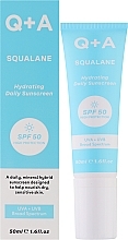 Увлажняющий солнцезащитный крем для лица - Q+A Squalane Hydrating Daily Sunscreen SPF 50 — фото N2