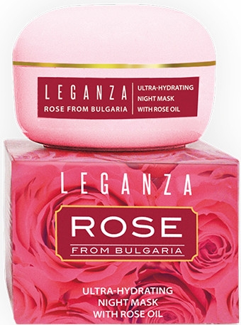 Ультра-зволожуюча нічна маска з рожевим маслом - Leganza Rose Ultra-Hydrating Night Mask — фото N1