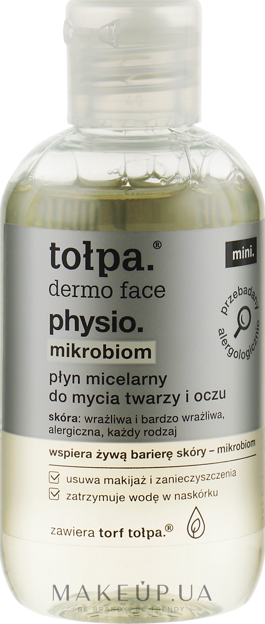 Міцелярна рідина для миття обличчя та очей - Tolpa Dermo Face Physio Mikrobiom Micellar Liquid — фото 100ml