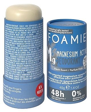 Дезодорант-стик - Foamie Magnesium Active Deodorant 48h Fresh Scent — фото N1