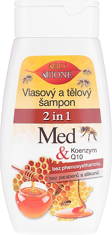 Шампунь-кондиціонер - Bione Cosmetics Honey + Q10 Shampoo — фото N1