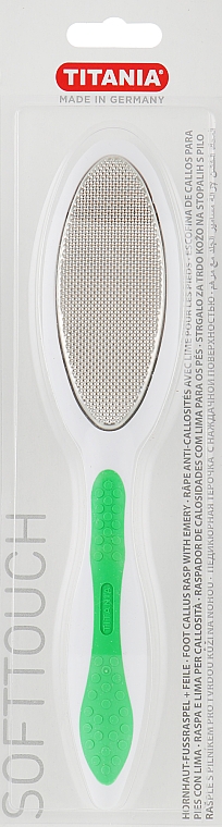 Двусторонняя педикюрная терка, зеленая - Titania  — фото N1