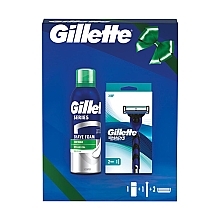 Набір - Gillette Mach3 Sport (razor/1pc + refil/2pcs + foam/200ml) — фото N1