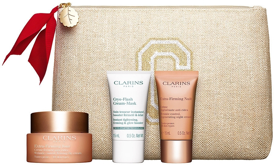 Набор - Clarins Extra Firming Set (cr/50 ml + cr/15 ml + mask/15 ml + bag/1 pc) — фото N1