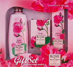 Парфумерія, косметика Набір - BioFresh Rose of Bulgaria Gift Set (b/balm/330ml + soap/100g + h/cr/75ml)