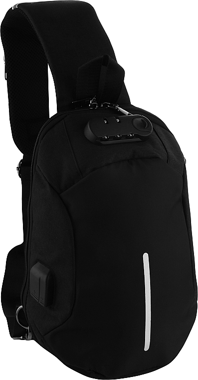 Рюкзак с USB-разъемом - YMM BP-004 размер 20х31х13 см, черный — фото N1