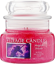 Духи, Парфюмерия, косметика Ароматическая свеча в банке "Волшебный единорог" - Village Candle Magical Unicorn