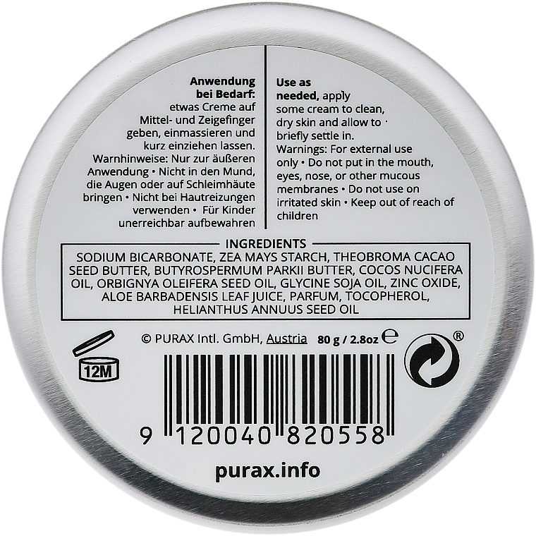 Крем-дезодорант для тела - Purax Deodorant Cream — фото N2