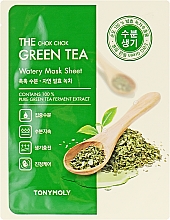 Парфумерія, косметика Тканинна маска з екстрактом зеленого чаю - Tony Moly Green The Chok Chok Green Tea Watery Sheet