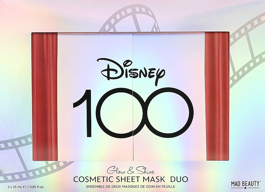Набор масок для лица - Mad Beauty Disney 100 Face Mask Duo Tinkerbell & Winnie (f/masc/2x25ml) — фото N1