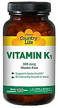 Духи, Парфюмерия, косметика Пищевая добавка "Витамин K-1 100 mcg" - Country Life Vitamin K-1 100 mcg