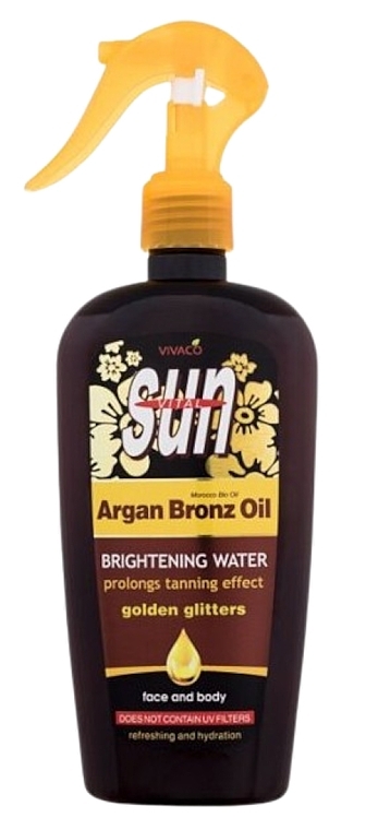 Тонік для тіла та обличчя - Vivaco Sun Vital Argan Bronz Oil Brightening Water — фото N1