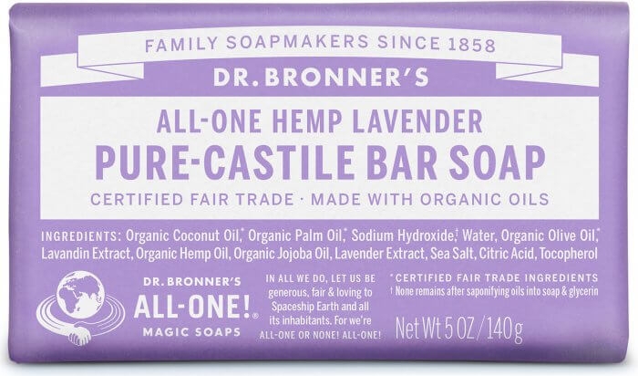 Мыло "Лаванда" - Dr. Bronner’s Pure Castile Bar Soap Lavender — фото N1