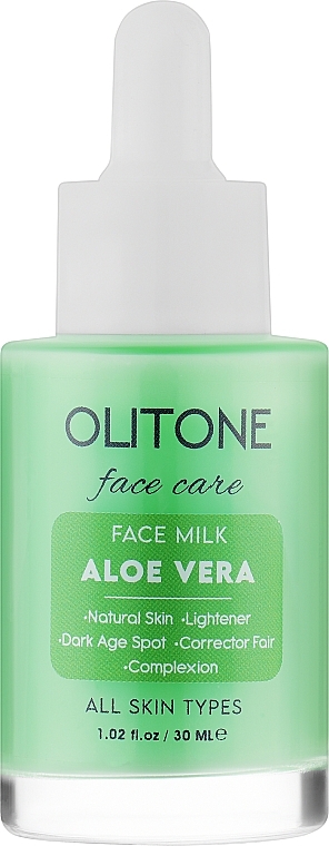 Зволожувальне молочко для обличчя з алое вера - Olitone Aloe Vera Face Milk — фото N1