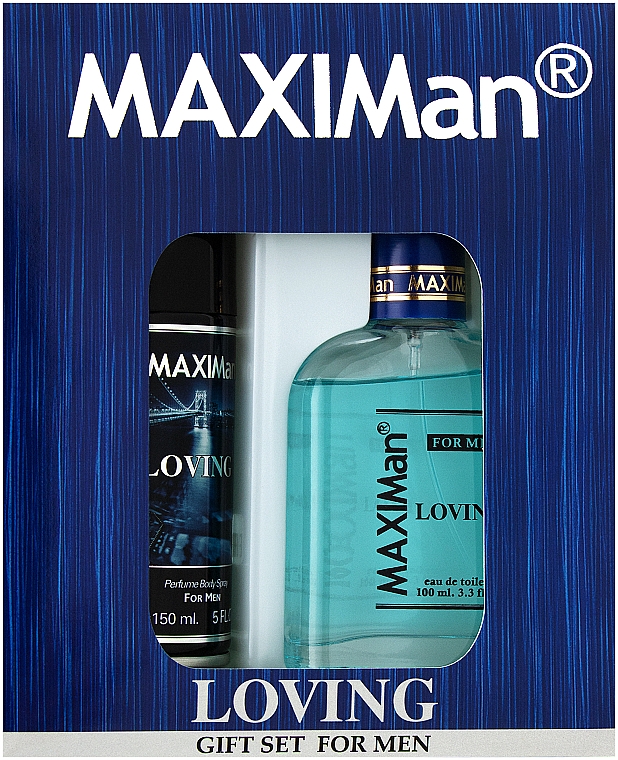 Aroma Parfume Maximan Loving - Набор (edt/100ml + deo/spray/150ml) — фото N1
