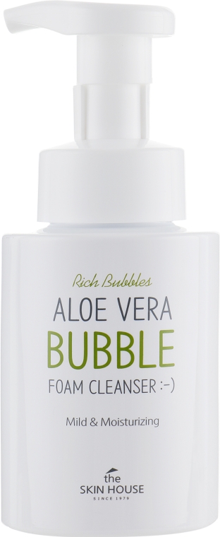 Пенка для умывания с экстрактом алоэ - The Skin House Aloe Vera Bubble Foam Cleanser — фото N2