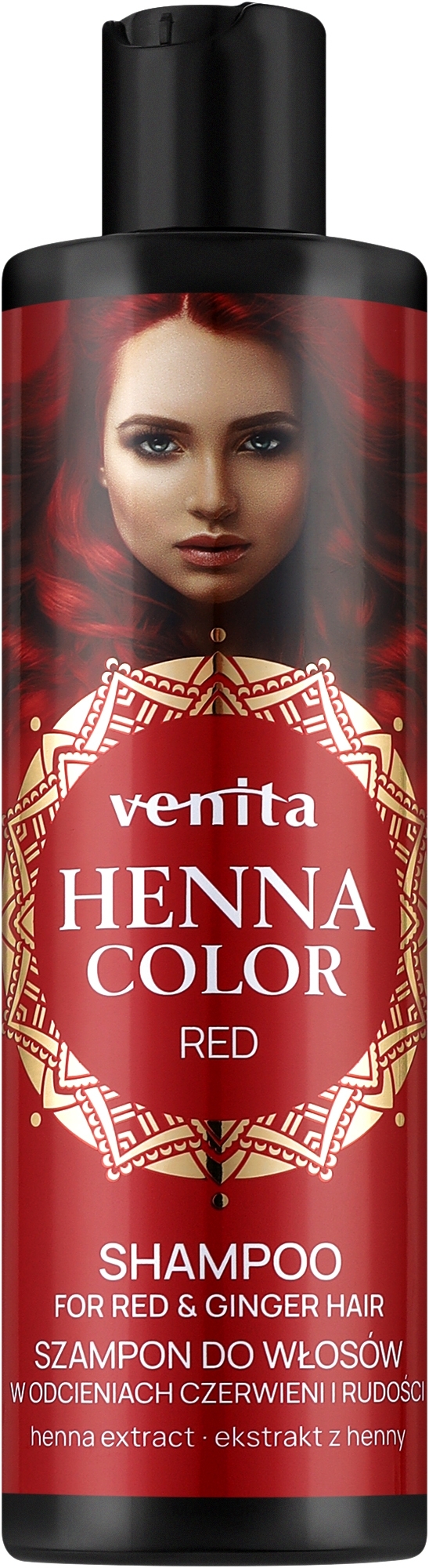 Шампунь з екстрактом хни для волосся рудих відтінків - Venita Henna Color Shampoo Red — фото 300ml