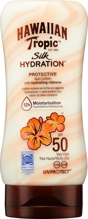 Увлажняющий солнцезащитный лосьон - Hawaiian Tropic Silk Hydration Lotion SPF50 — фото N1