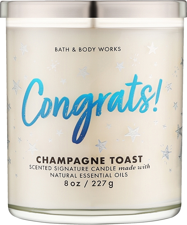 Аромасвічка - Bath and Body Works Congrats! Champagne Toast Candle — фото N1