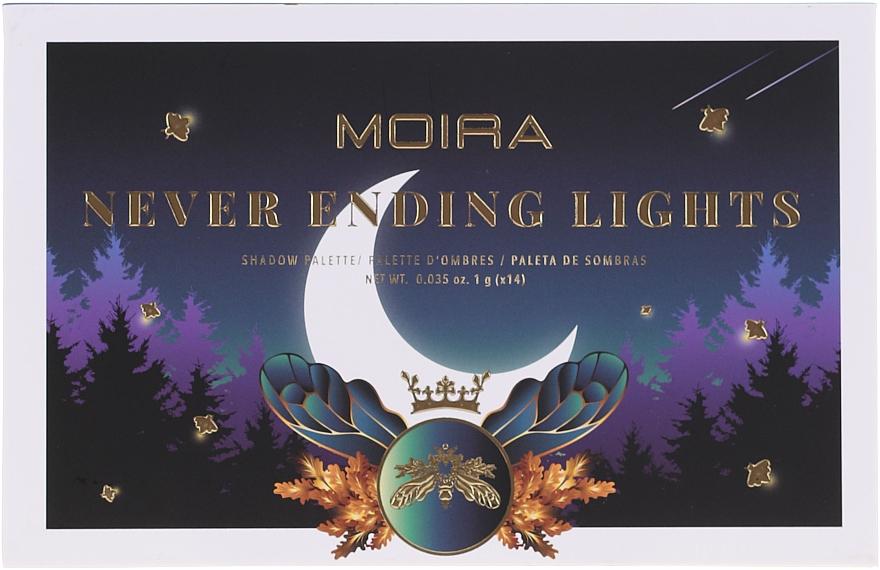 Палетка теней для век - Moira Never Ending Lights Shadow Palette — фото N2