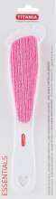 Педикюрная двусторонняя терка с абразивом и пемзой, розовая - Titania — фото N1