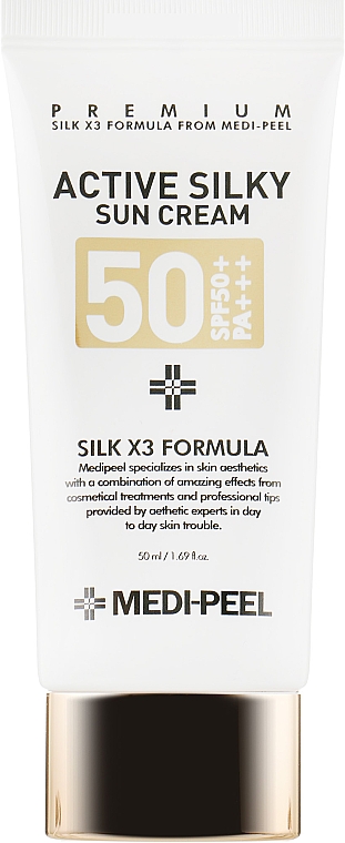 Сонцезахисний крем - Medi Peel Active Silky Sun Cream SPF50+ /PA+++ — фото N2
