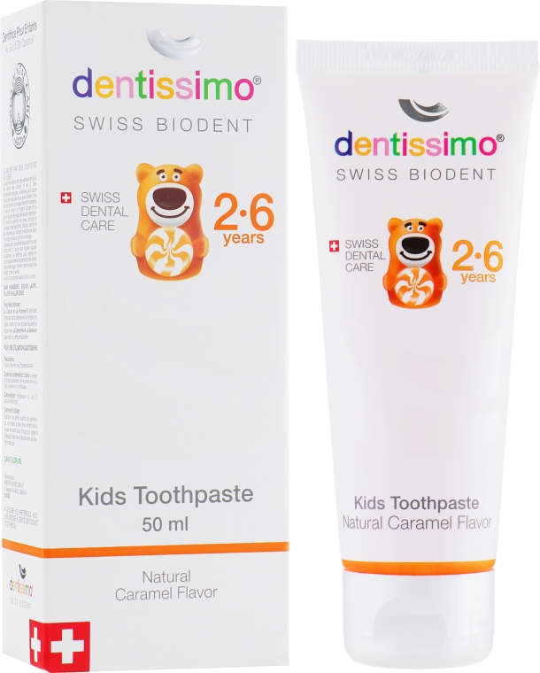 Зубная паста для детей - Dentissimo Kids Toothpaste Caramel — фото N2