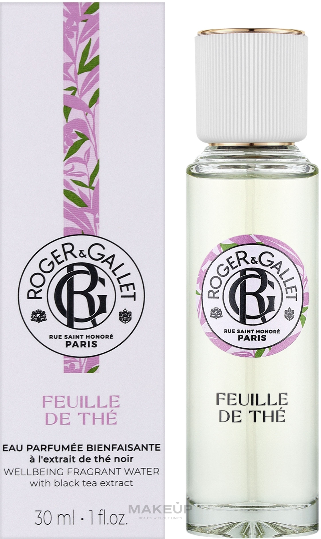 Roger&Gallet Feuille de The Wellbeing Fragrant Water - Ароматична вода — фото 30ml