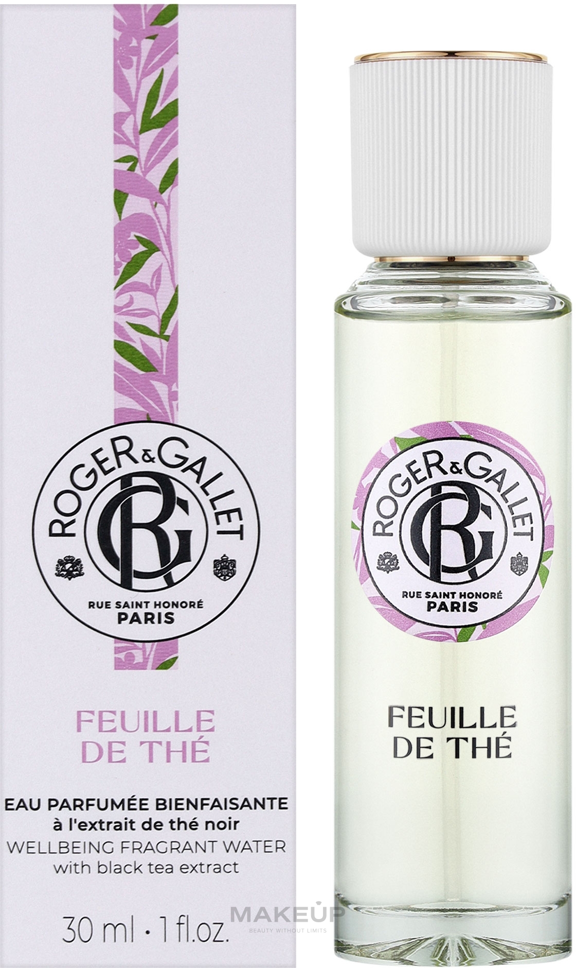 Roger&Gallet Feuille de The Wellbeing Fragrant Water - Ароматическая вода — фото 30ml