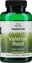 Парфумерія, косметика Харчова добавка "Корінь валеріани", 475мг - Swanson Valerian Root 475 mg