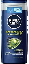 Парфумерія, косметика Гель для душу 3 в 1 - NIVEA MEN Energy 24H Fresh Effect Shower Gel