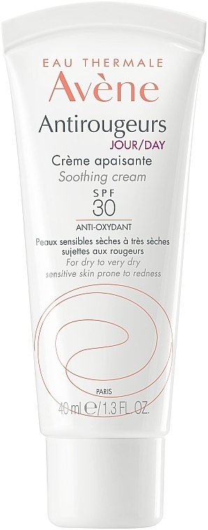 Успокаивающий дневной крем для лица - Avene Antirougeurs Jour Day Cream SPF 30 — фото N1