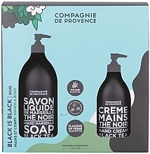 Духи, Парфюмерия, косметика Набор - Compagnie De Provence Black is Black Duo Hand & Body Set (soap/495ml + h/cr/300ml)