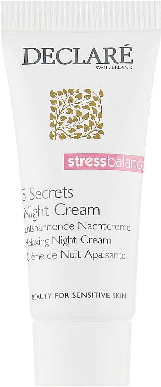 Ночной восстанавливающий крем "5 секретов" - Declare Stress Balance 5 Secrets Night Cream (пробник)