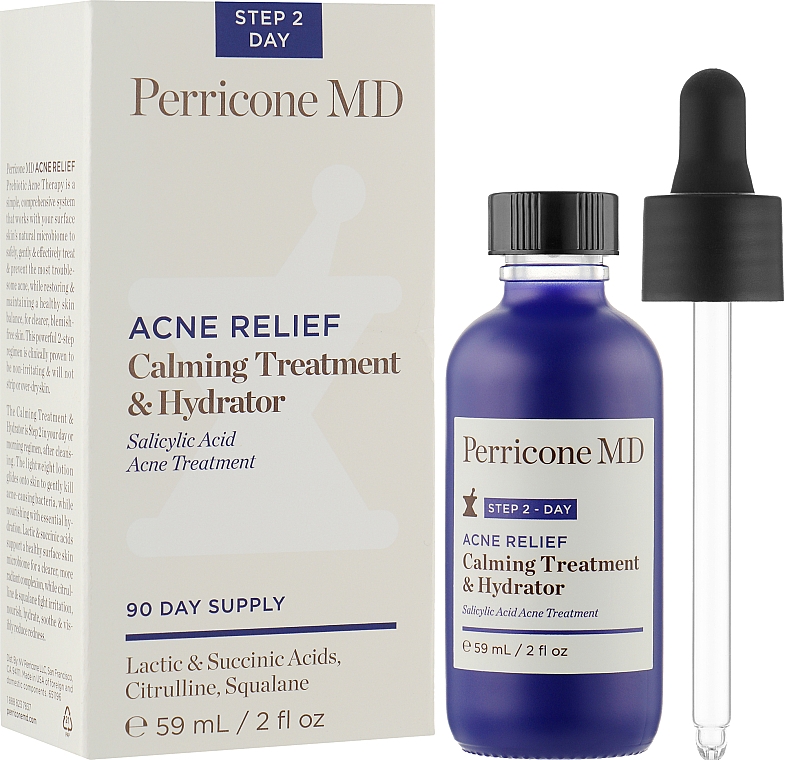 Успокаивающее и увлажняющее средство от угрей - Perricone MD Acne Relief Calming Treatment & Hydrator — фото N2