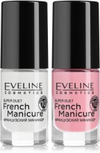 Духи, Парфюмерия, косметика Набор для французского маникюра №1 - Eveline Cosmetics french manicure (Nail/2х5ml)