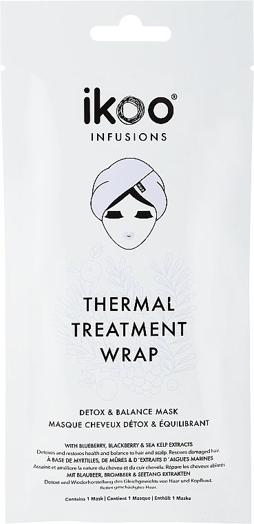 УЦІНКА Термальна шапка-маска "Детокс і баланс" - Ikoo Thermal Treatment Wrap * — фото N3