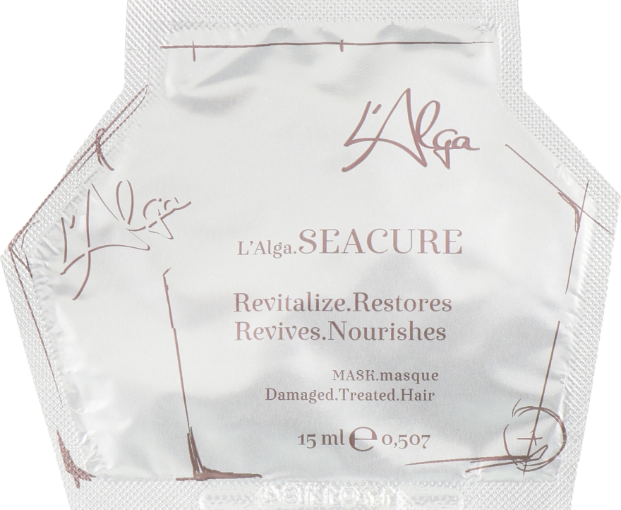 Відновлювальна маска для волосся - L'Alga SeaCure Hair Mask (пробник)