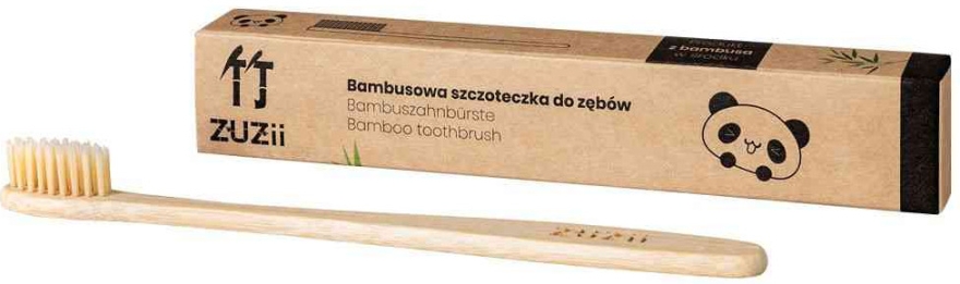 Бамбукова зубна щітка з м'якою бежевою щетиною - Zuzii Soft Toothbrush — фото N1