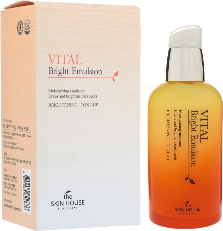 Вітамінізована емульсія для рівного тону обличчя - The Skin House Vital Bright Emulsion — фото N1