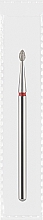 Парфумерія, косметика Фреза алмазна червона "Оливка", діаметр 1,8 мм, довжина 3 мм - Divia DF005-18-R