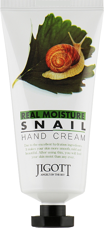 Крем для рук з екстрактом слизу равлика - Jigott Real Moisture Snail Hand Cream