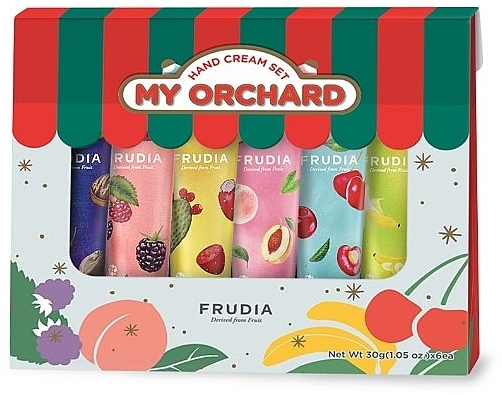 Набір кремів для рук "Фруктова ярмарка" - Frudia My Orchard Hand Cream Set (h/cr/6*30g) — фото N2