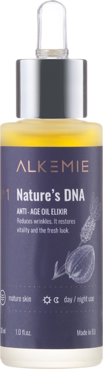 Омолоджувальний еліксир для обличчя - Alkemie Nature’s DNA Oil Elixir — фото N2