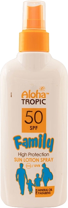 Солнцезащитный лосьон для всей семьи - Madis Aloha Tropic Family High Protection Sun Lotion Spray SPF 50  — фото N1