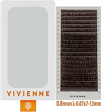 Парфумерія, косметика Вії "Elite", темно-коричневі, 20 ліній (органайзер) (mix, 0,07, L, (7-13)) - Vivienne