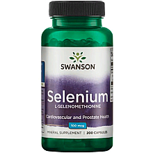 Пищевая добавка "Селен", 100 мкг, 200 капсул - Swanson Selenium L-Selenomethionine — фото N1