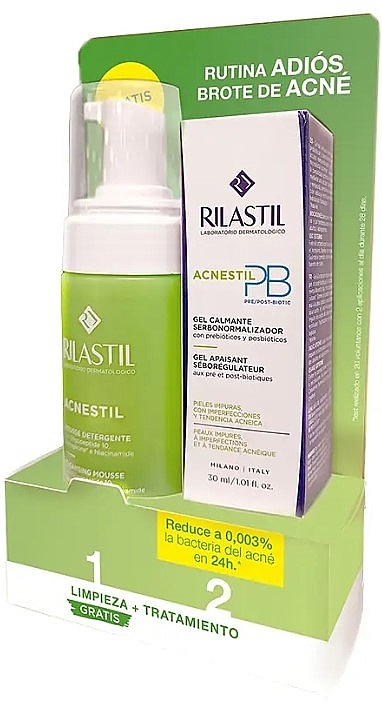 Набор - Rilastil Acnestil (mousse/150ml + gel/30ml) — фото N1