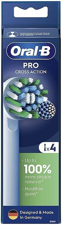 Сменная насадка для электрической зубной щетки, 4 шт. - Oral-B Pro Cross Action White — фото N2