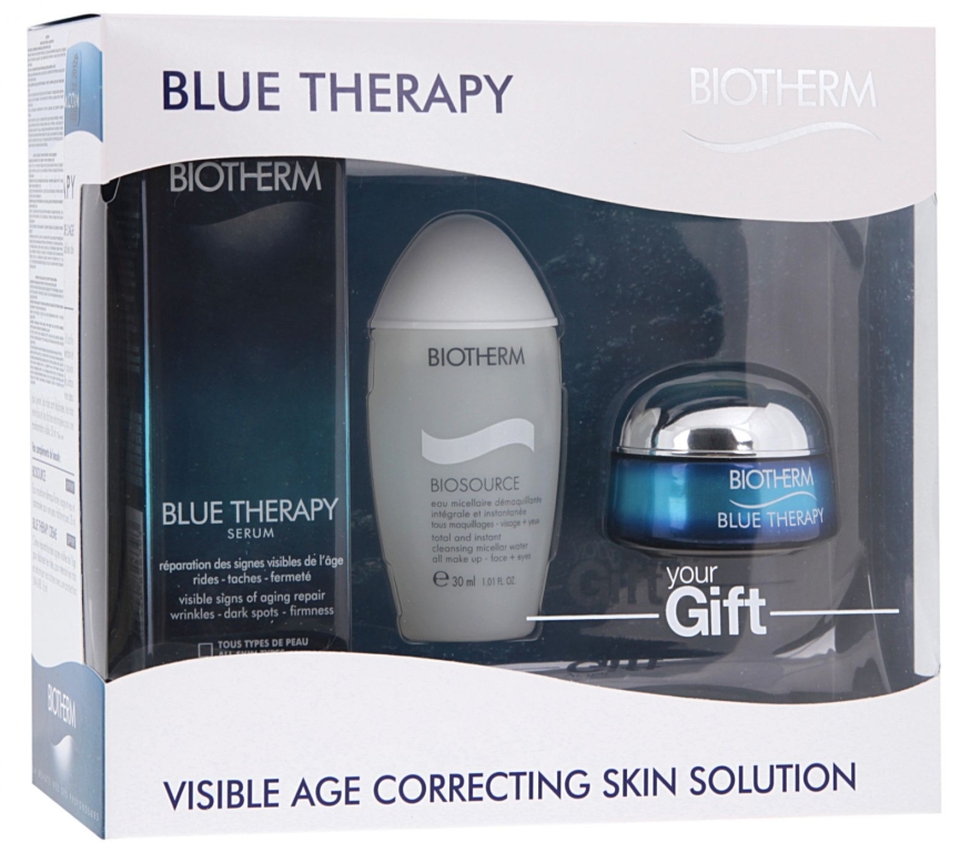 Набор - Biotherm Blue Therapy (serum/50ml + wtr/30ml + cr/15ml)